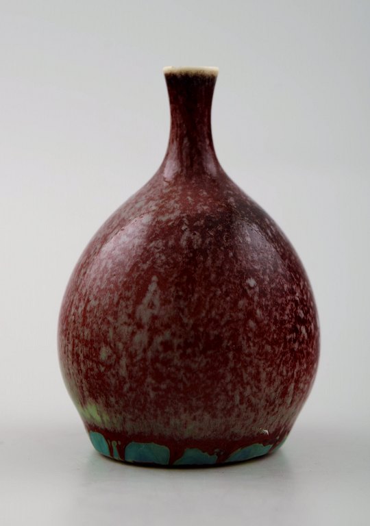 Stig Lindberg (1916-1982), Gustavsberg Studio hand, ceramic miniature vase.