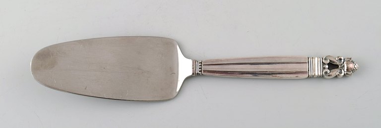 Georg Jensen acorn large cake server, sterling silver.