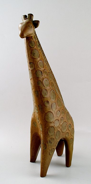 Lisa Larsson Zoo figure, Giraffe.
Gustavsberg Swedish glazed pottery figurine.