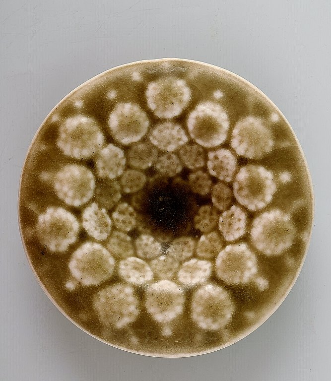 Martha Hastedt for Saxbo: bowl with glaze in golden colors.

