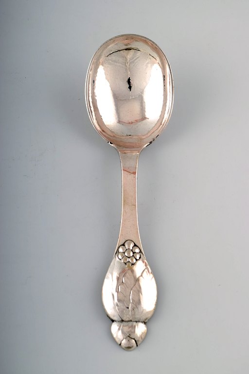 Evald Nielsen number 6, serving spoon in full silver.
