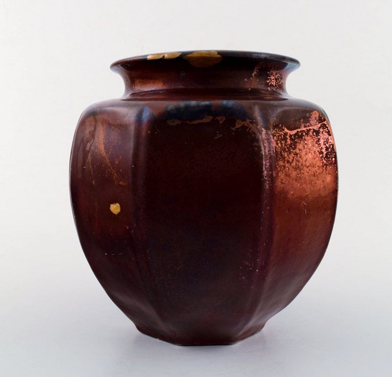 Kähler, lustre-glasur keramik vase, Karl Hansen Reistrup. 
