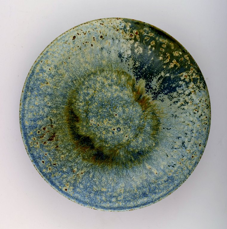 Arne Bang. Large dish of ceramics.
