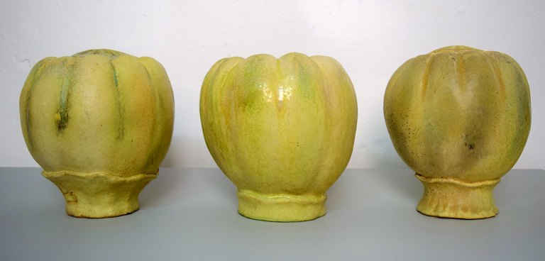 Alf Ekberg, Swedish ceramist. Three large unique sculptures in ceramics.