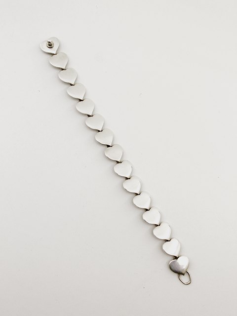 Hans Hansen sterling silver heart bracelet