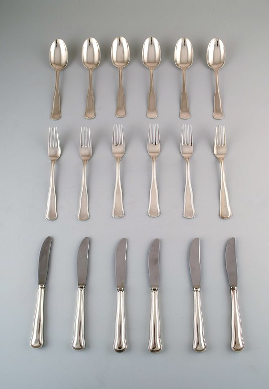 Cohr Old Danish silver cutlery for 6 p. A total of 18 p.
