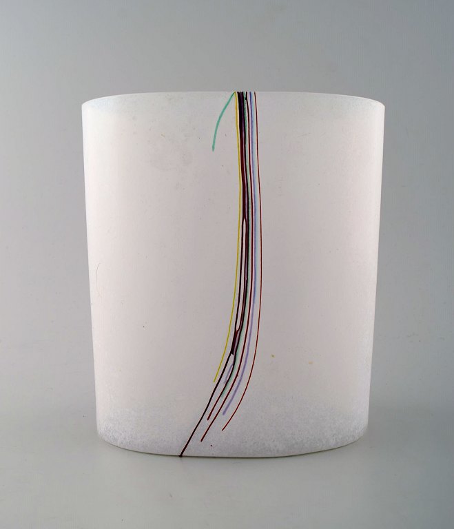 Art glass vase, designed by Bertel Vallien for Kosta Boda.

