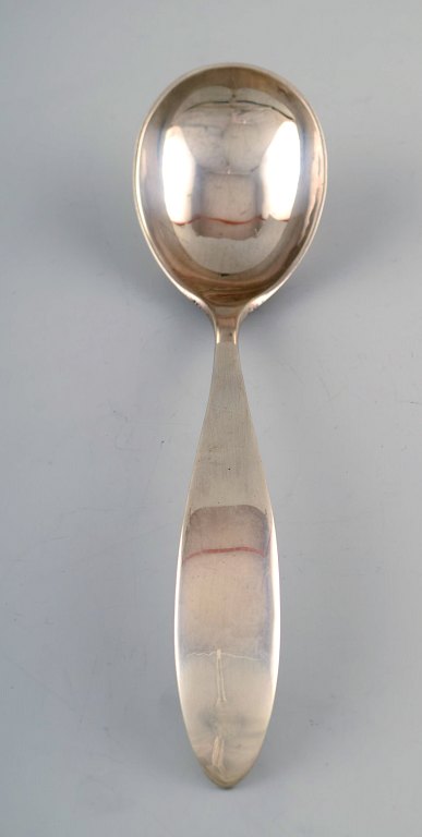 Franz Hingelberg, Aarhus, Denmark sterling silver large modernist sauce spoon.