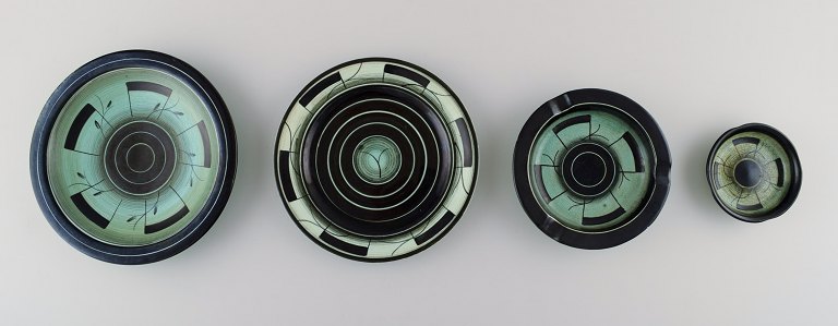 Josef Ekberg for Gustavsberg 4 Art Deco bowl dishes.