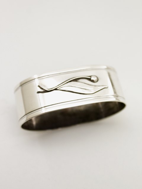 830 silver art deco napkin ring sold