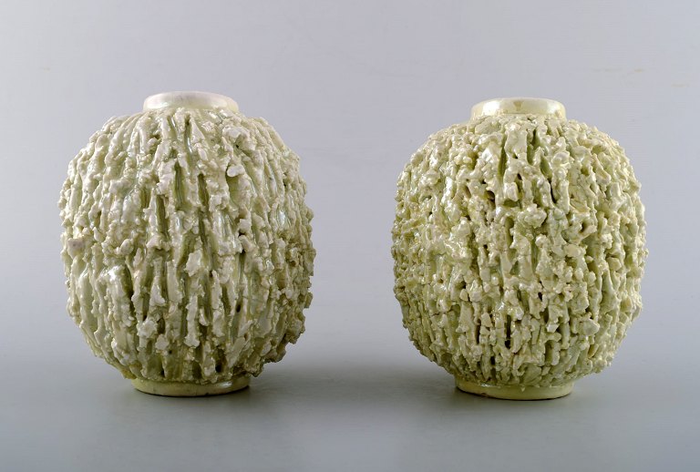 Rörstrand Gunnar Nylund, pair of "Chamotte" vases.