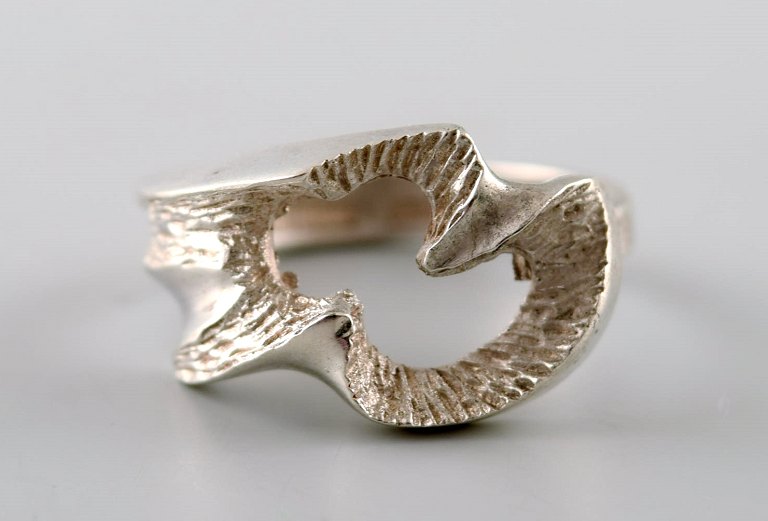Swedish modernist silver ring.