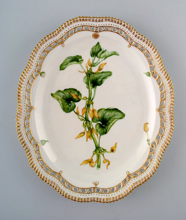 Royal Copenhagen Flora Danica pierced platter # 20/3537.