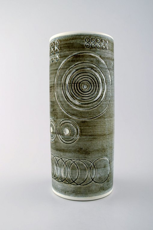 Retro vase "Sarek", stentøj, Olle Alberius , Rörstrand. 1960/70´erne.
