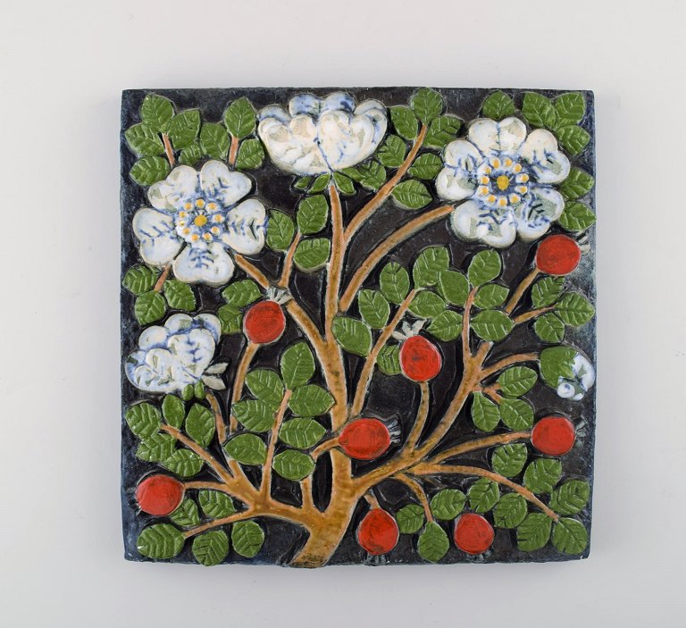 LISA LARSON (1931 -) for Gustavsberg, wall tile, stoneware, retro.
