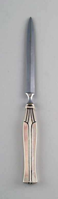 Dansk tretårnet sølv, Art Deco brevkniv.
