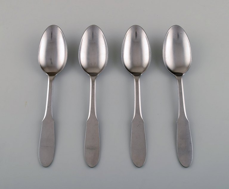 Georg Jensen, GJ Mitra steel cutlery. Table spoon. 4 pieces in stock.
