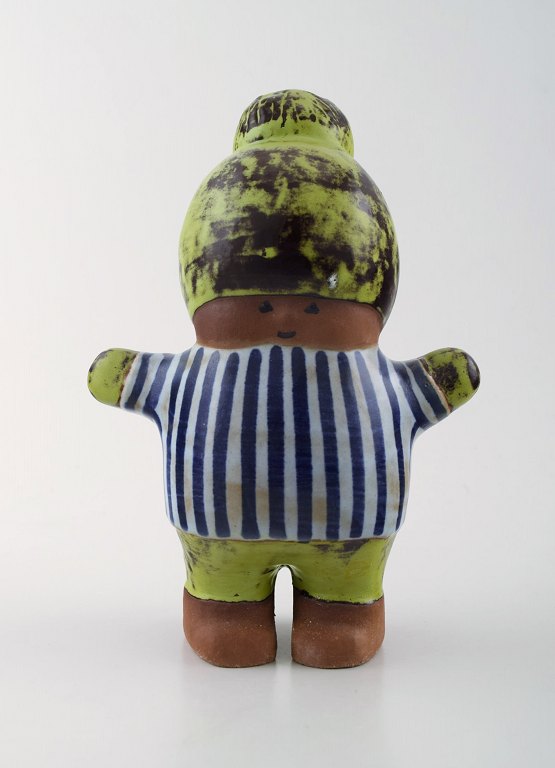 Lisa Larson for Gustavsberg. Stoneware figure "Kalle".
