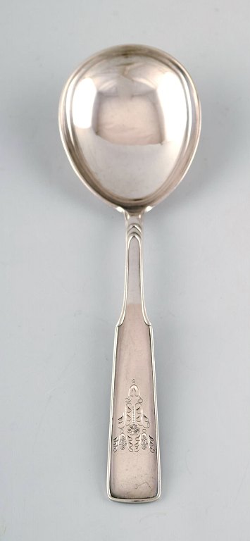 Hans Hansen silverware number 2. Serving spoon in all silver. 1937.
