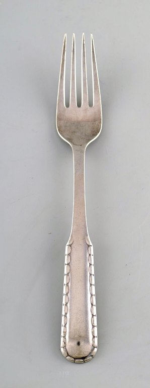 Georg Jensen Rope dinner fork in silver (830). 1915-1930.
