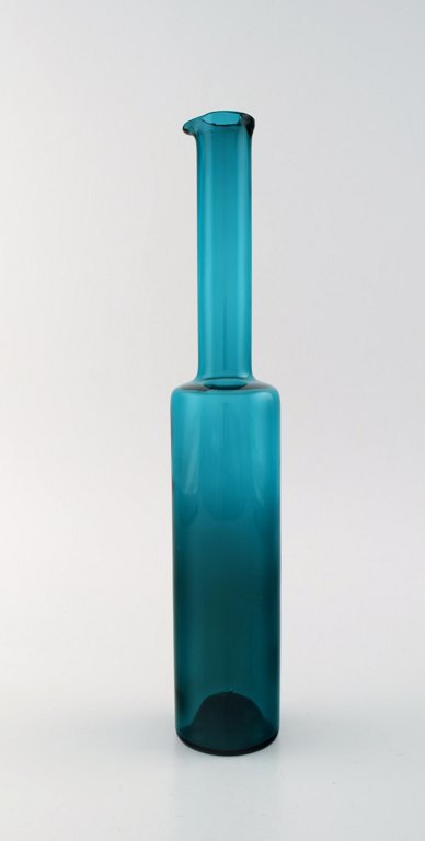 Nanny Still for Riihimäen Lasi, Finnish art glass decoration bottle vase/ 
pitcher.