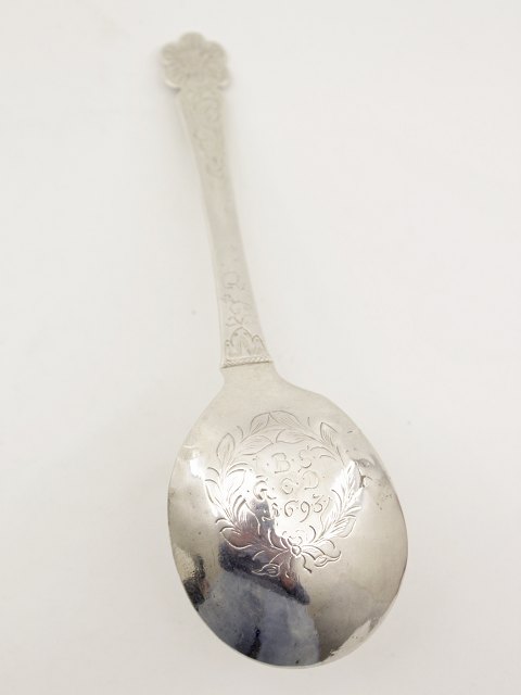 Silver spoon dated 1693 sold