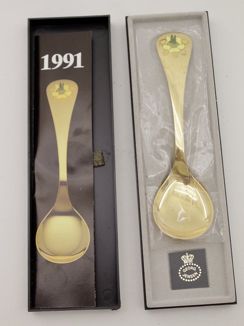 Georg Jensen gilded sterling silver spoon 1991