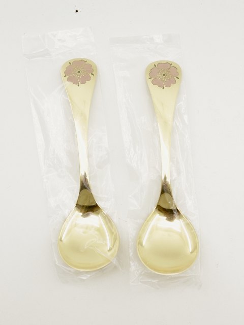 Georg Jensen gilded sterling silver year spoon 1976