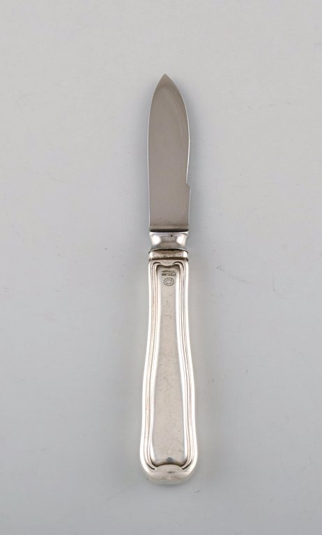 Sjælden Georg Jensen Dobbeltriflet østerskniv i sterlingsølv og rustfrit stål.