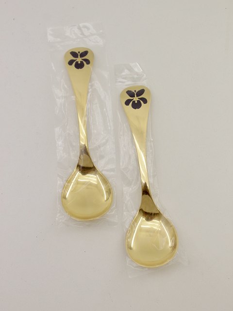 Georg Jensen gilded sterling silver spoon 1977