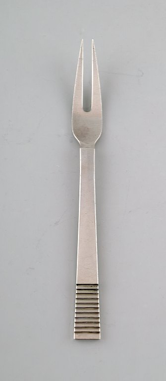 Georg Jensen Parallel. Meat fork in sterling silver. 
