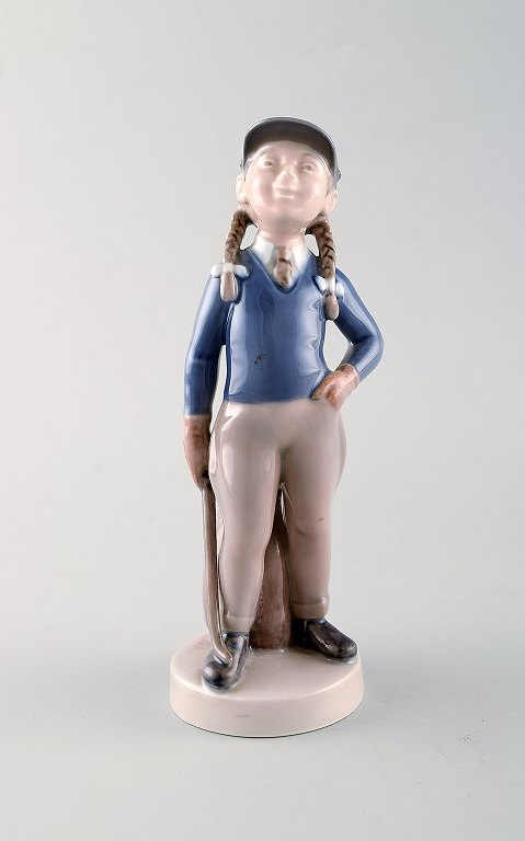 Hans Henrik Hansen for Royal Copenhagen. Figure in porcelain. Girl. Model number 
4533.
