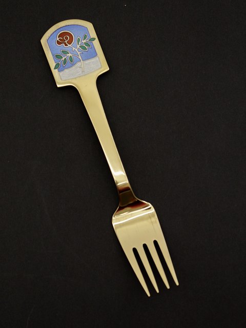 A Michelsen Gold Plated Sterling Silver Christmas Fork 1977 sold