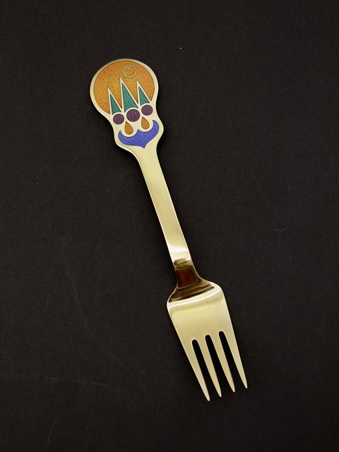 A Michelsen Gold Plated Sterling Silver Christmas Fork 1979 sold