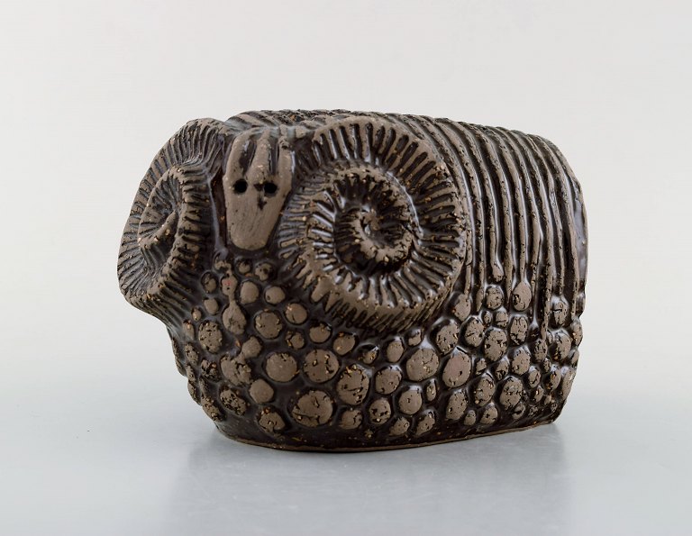 Paula von Freymann for Upsala-Ekeby. Ram in glazed stoneware. 1960