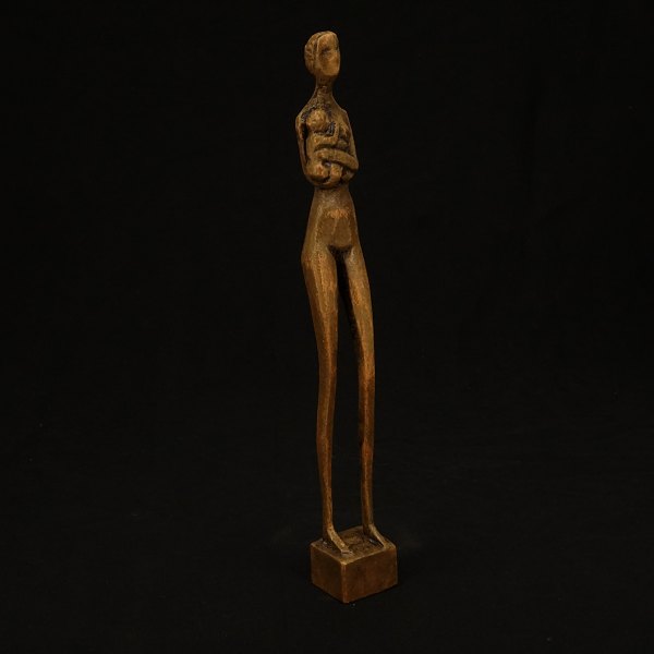 Otto Pedersen, 1902-95: Figur aus Holz. Signiert. H: 33cm