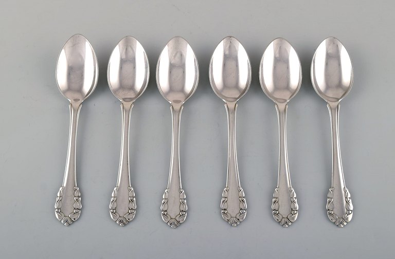 Georg Jensen "Lily of the Valley" cutlery. Six teaspoons in sterling silver.
