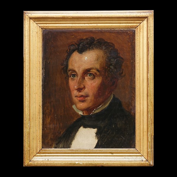 Wilhelm Marstrand, 1810-73, Öl auf Leinen. Herrenporträt. Lichtmasse: 36x28cm. 
Mit Rahmen: 47x39cm