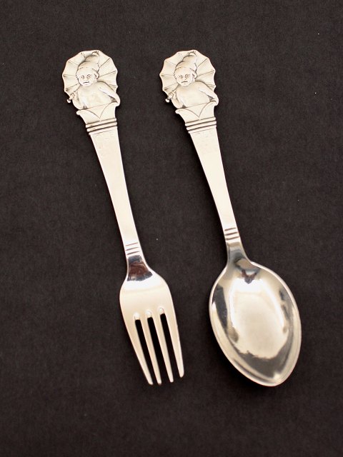 Silver children cutlery "Ole Lukøje"