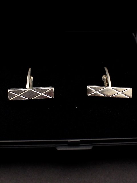 Sterling silver beam cufflinks