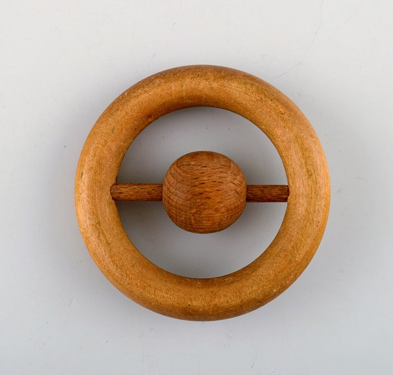 Kay Bojesen, Denmark. Baby rattle in beech. Late 20th century.
