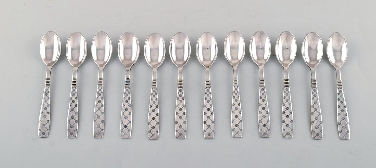 Jens H. Quistgaard (1919-2008), Denmark. 12 Star teaspoons in plated silver. 
1960 / 70