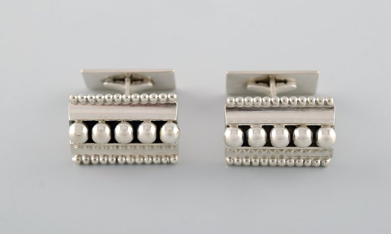 John Lauritzen, Copenhagen (1955 - 1981). A pair of art deco cufflinks in silver 
(830). 1950 / 60