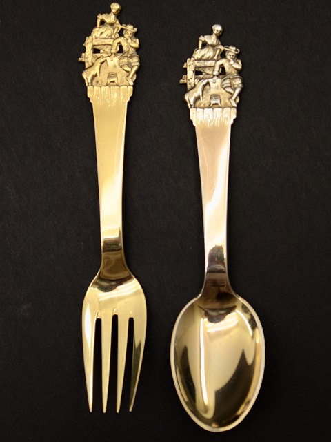 Gold-plated silver from Horsens Silver H C Andersen children