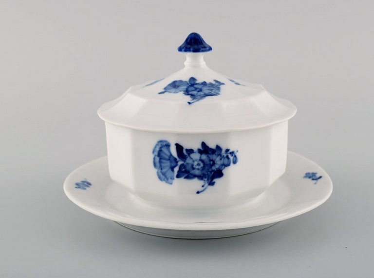 Royal Copenhagen. Rare Blue Flower angular sugar bowl.
