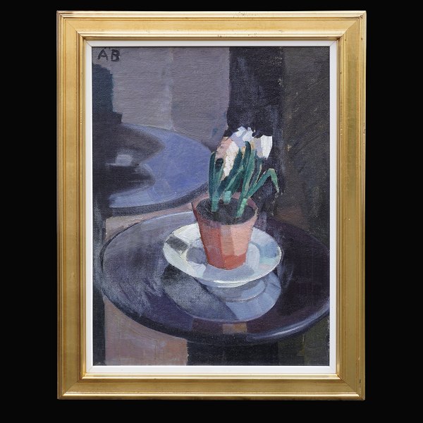 Aksel Bentzen, 1893-1952, oil on canvas. Stillife. Signed and dated. Visibel 
size: 73x52cm. With frame: 90x69cm