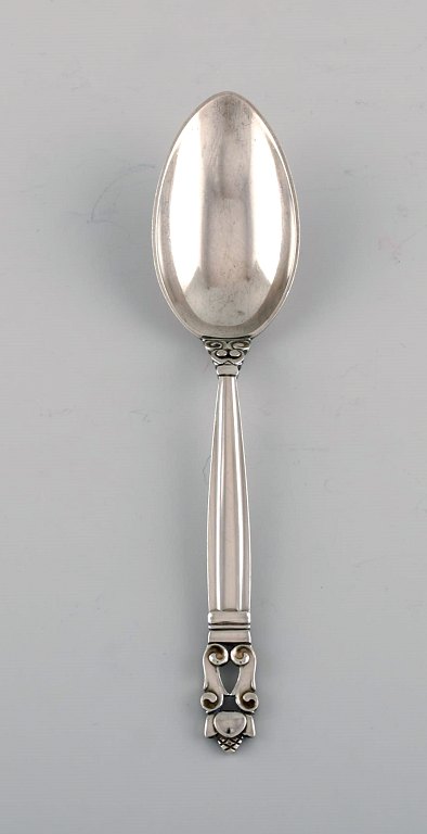 Georg Jensen Acorn dessert spoon in sterling silver. 6 pcs in stock.
