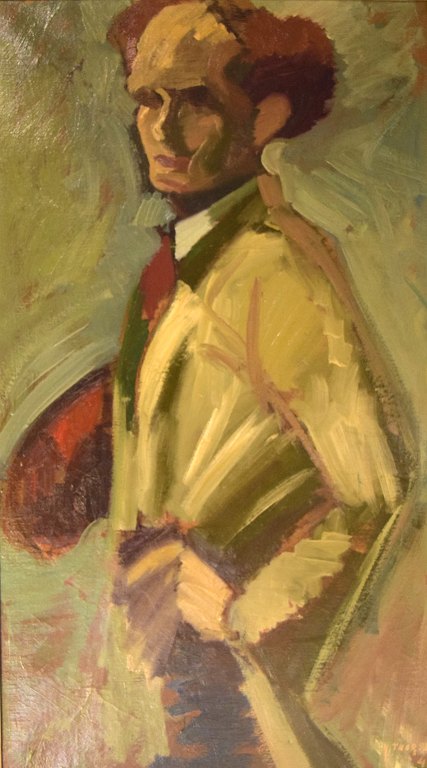 Kurt Thorsén, Sweden. Oil on canvas. Self portrait of the artist. Dated 1943.
