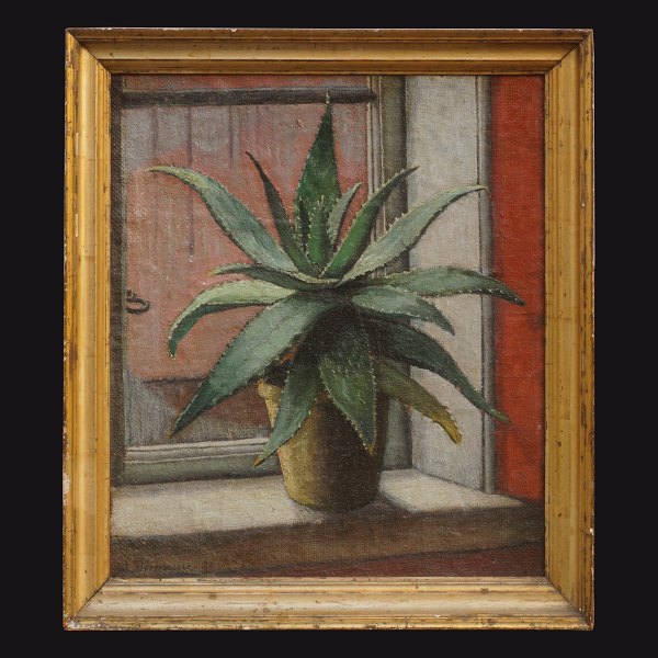 Lauritz Jørgensen, 1888-1953, oil on plate: Stillife. Signed and dated 1920. 
Exhibited 1920. Visible size: 47x42cm. With frame: 5x50cm