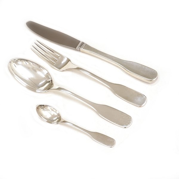 A Hans Hansen, Denmark, "Susanne" silver cutlery for 12 persons. (62)